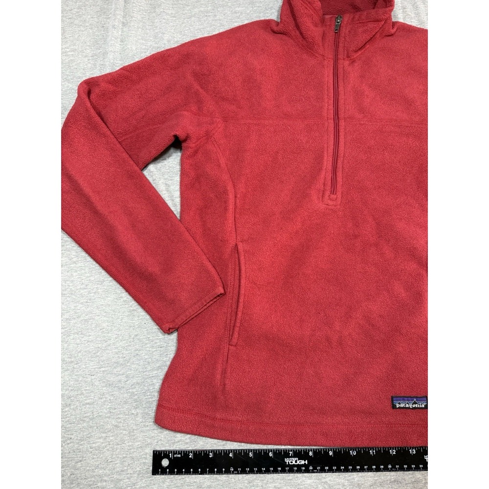 Patagonia Synchilla Jacket Womens Sz M Red 1/2 Zip Pullover Fleece - Picture 2 of 9